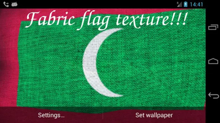 Maldives Flag Live Wallpaper android App screenshot 2